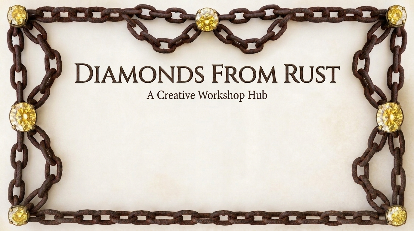 Diamonds From Rust Background